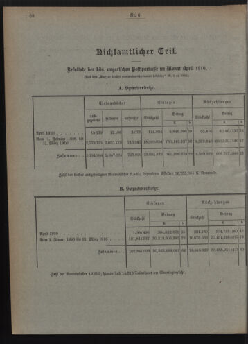 Verordnungsblatt des Postsparkassen-Amtes in Wien 19100601 Seite: 10