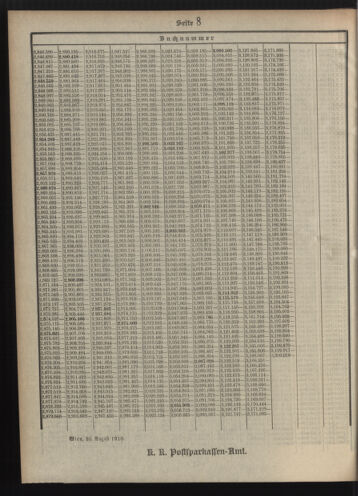 Verordnungsblatt des Postsparkassen-Amtes in Wien 19100901 Seite: 18