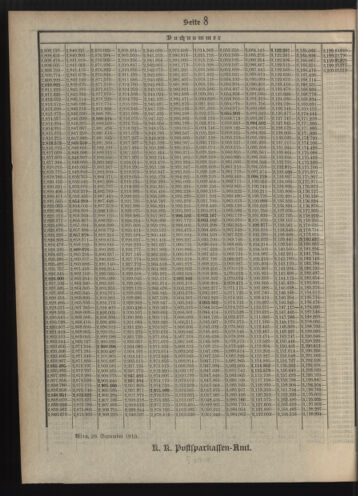 Verordnungsblatt des Postsparkassen-Amtes in Wien 19101001 Seite: 22