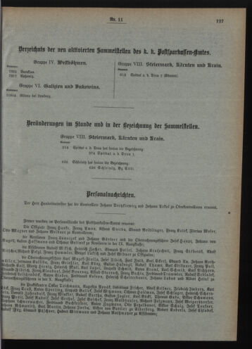 Verordnungsblatt des Postsparkassen-Amtes in Wien 19101102 Seite: 9