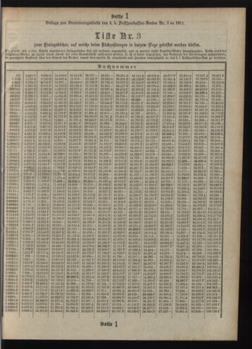 Verordnungsblatt des Postsparkassen-Amtes in Wien 19110301 Seite: 13