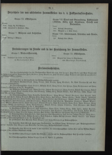 Verordnungsblatt des Postsparkassen-Amtes in Wien 19110501 Seite: 9