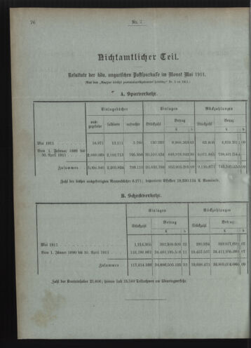 Verordnungsblatt des Postsparkassen-Amtes in Wien 19110701 Seite: 10