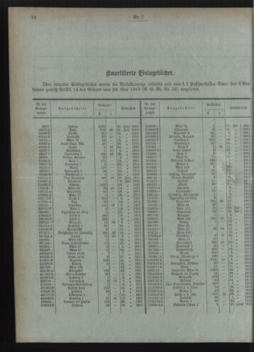 Verordnungsblatt des Postsparkassen-Amtes in Wien 19110701 Seite: 6