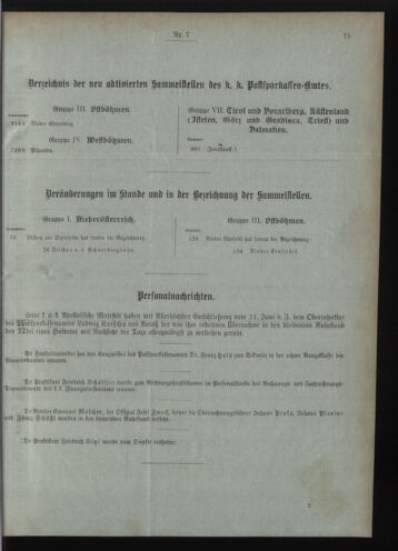 Verordnungsblatt des Postsparkassen-Amtes in Wien 19110701 Seite: 9