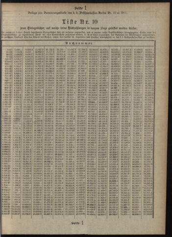 Verordnungsblatt des Postsparkassen-Amtes in Wien 19111002 Seite: 13