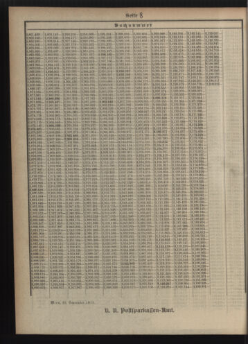 Verordnungsblatt des Postsparkassen-Amtes in Wien 19111002 Seite: 20