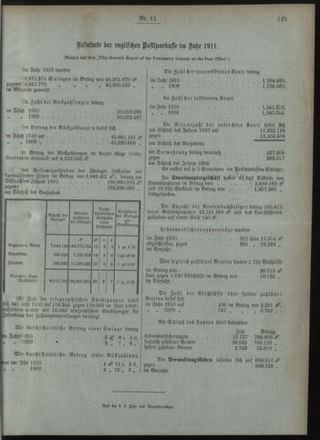 Verordnungsblatt des Postsparkassen-Amtes in Wien 19111102 Seite: 11