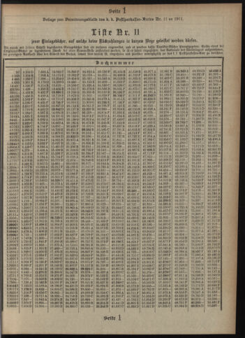 Verordnungsblatt des Postsparkassen-Amtes in Wien 19111102 Seite: 13