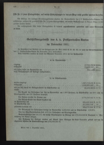 Verordnungsblatt des Postsparkassen-Amtes in Wien 19111201 Seite: 2