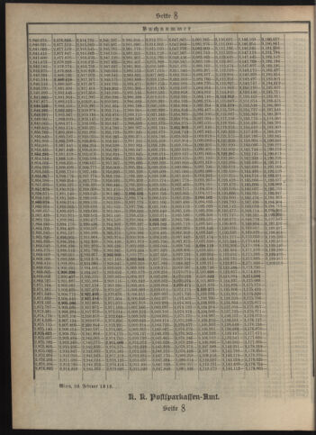 Verordnungsblatt des Postsparkassen-Amtes in Wien 19120301 Seite: 20