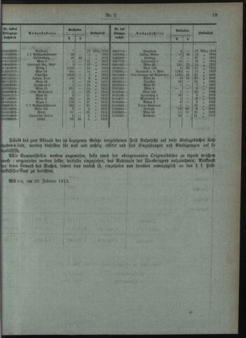 Verordnungsblatt des Postsparkassen-Amtes in Wien 19120301 Seite: 7