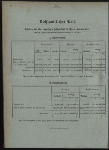 Verordnungsblatt des Postsparkassen-Amtes in Wien 19120401 Seite: 10