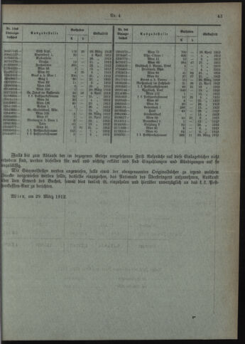 Verordnungsblatt des Postsparkassen-Amtes in Wien 19120401 Seite: 7