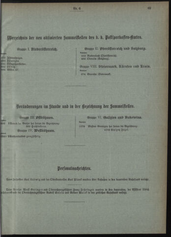 Verordnungsblatt des Postsparkassen-Amtes in Wien 19120601 Seite: 9