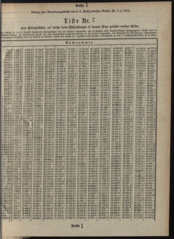 Verordnungsblatt des Postsparkassen-Amtes in Wien 19120701 Seite: 13