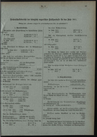 Verordnungsblatt des Postsparkassen-Amtes in Wien 19120801 Seite: 13