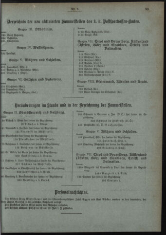 Verordnungsblatt des Postsparkassen-Amtes in Wien 19120801 Seite: 9