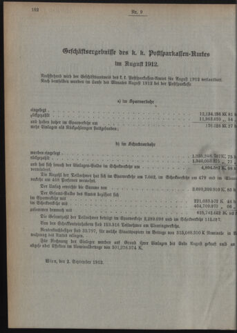 Verordnungsblatt des Postsparkassen-Amtes in Wien 19120902 Seite: 2