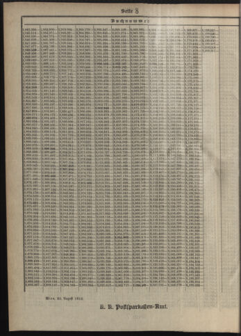 Verordnungsblatt des Postsparkassen-Amtes in Wien 19120902 Seite: 22