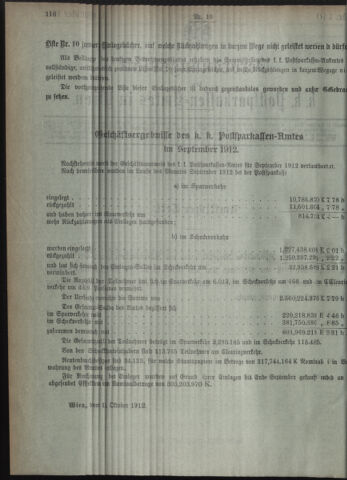 Verordnungsblatt des Postsparkassen-Amtes in Wien 19121001 Seite: 2