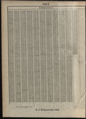 Verordnungsblatt des Postsparkassen-Amtes in Wien 19121001 Seite: 20