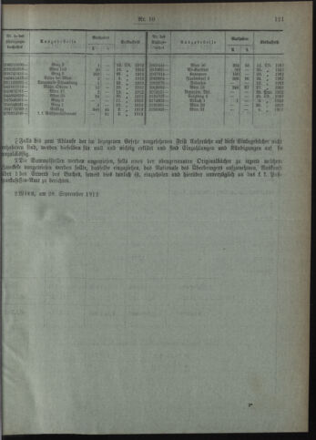 Verordnungsblatt des Postsparkassen-Amtes in Wien 19121001 Seite: 7