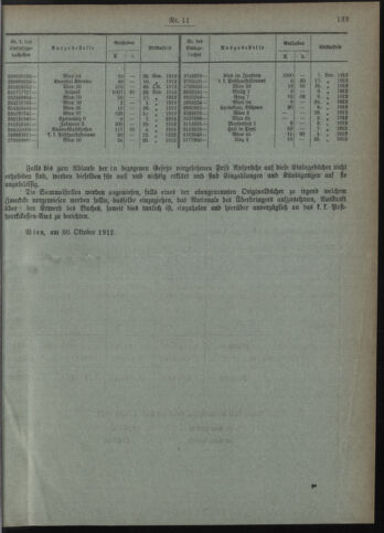 Verordnungsblatt des Postsparkassen-Amtes in Wien 19121102 Seite: 7