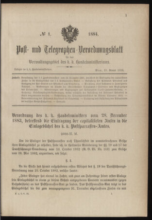 Post- und Telegraphen-Verordnungsblatt für das Verwaltungsgebiet des K.-K. Handelsministeriums