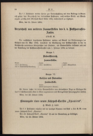 Post- und Telegraphen-Verordnungsblatt für das Verwaltungsgebiet des K.-K. Handelsministeriums 18840210 Seite: 2