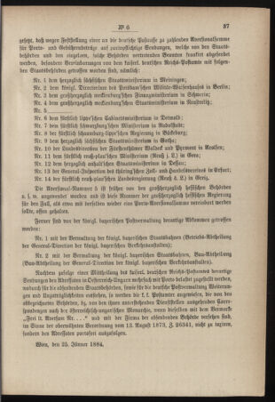 Post- und Telegraphen-Verordnungsblatt für das Verwaltungsgebiet des K.-K. Handelsministeriums 18840210 Seite: 5