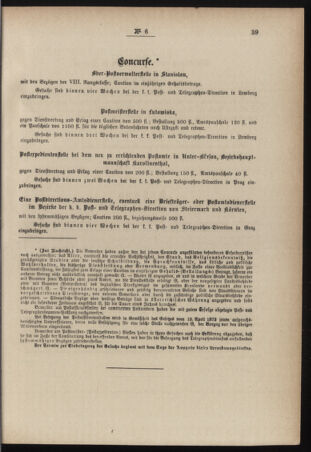 Post- und Telegraphen-Verordnungsblatt für das Verwaltungsgebiet des K.-K. Handelsministeriums 18840210 Seite: 7