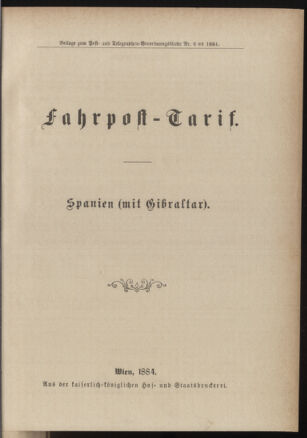 Post- und Telegraphen-Verordnungsblatt für das Verwaltungsgebiet des K.-K. Handelsministeriums 18840210 Seite: 9