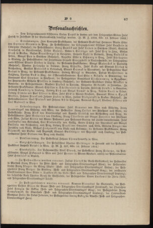 Post- und Telegraphen-Verordnungsblatt für das Verwaltungsgebiet des K.-K. Handelsministeriums 18840222 Seite: 7