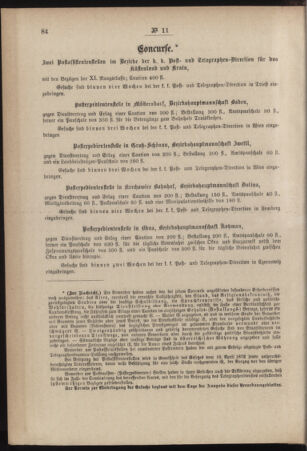 Post- und Telegraphen-Verordnungsblatt für das Verwaltungsgebiet des K.-K. Handelsministeriums 18840306 Seite: 8