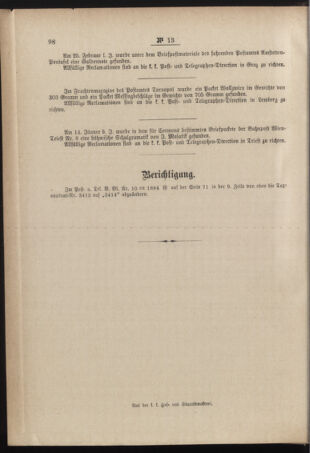 Post- und Telegraphen-Verordnungsblatt für das Verwaltungsgebiet des K.-K. Handelsministeriums 18840310 Seite: 4