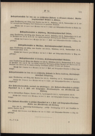 Post- und Telegraphen-Verordnungsblatt für das Verwaltungsgebiet des K.-K. Handelsministeriums 18840316 Seite: 5