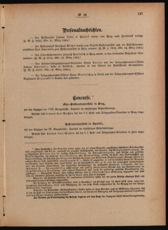 Post- und Telegraphen-Verordnungsblatt für das Verwaltungsgebiet des K.-K. Handelsministeriums 18840401 Seite: 13