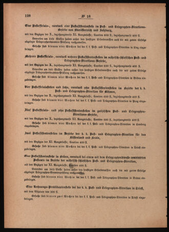 Post- und Telegraphen-Verordnungsblatt für das Verwaltungsgebiet des K.-K. Handelsministeriums 18840401 Seite: 14