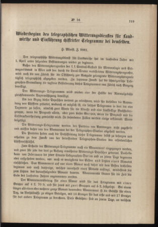 Post- und Telegraphen-Verordnungsblatt für das Verwaltungsgebiet des K.-K. Handelsministeriums 18840401 Seite: 5