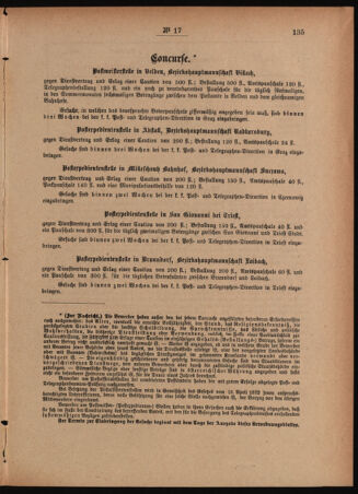 Post- und Telegraphen-Verordnungsblatt für das Verwaltungsgebiet des K.-K. Handelsministeriums 18840409 Seite: 5