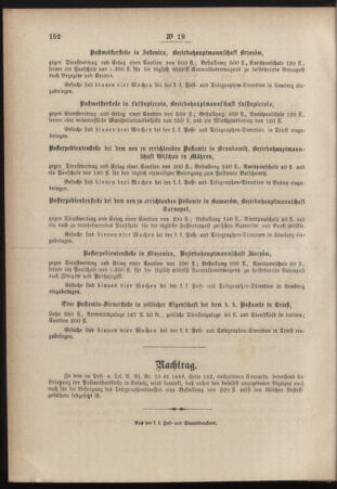 Post- und Telegraphen-Verordnungsblatt für das Verwaltungsgebiet des K.-K. Handelsministeriums 18840419 Seite: 10