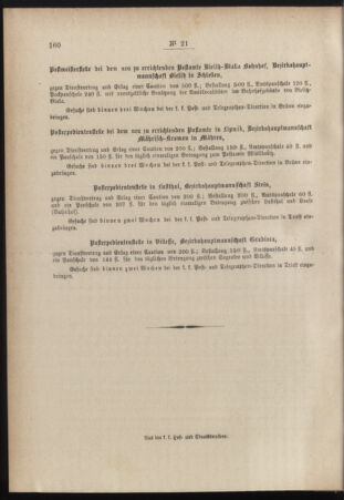 Post- und Telegraphen-Verordnungsblatt für das Verwaltungsgebiet des K.-K. Handelsministeriums 18840429 Seite: 4