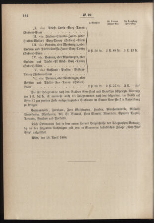 Post- und Telegraphen-Verordnungsblatt für das Verwaltungsgebiet des K.-K. Handelsministeriums 18840501 Seite: 4