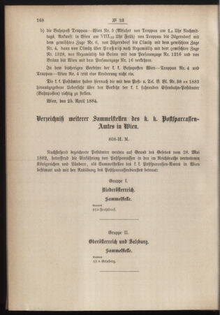 Post- und Telegraphen-Verordnungsblatt für das Verwaltungsgebiet des K.-K. Handelsministeriums 18840503 Seite: 2