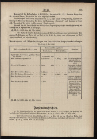 Post- und Telegraphen-Verordnungsblatt für das Verwaltungsgebiet des K.-K. Handelsministeriums 18840528 Seite: 5