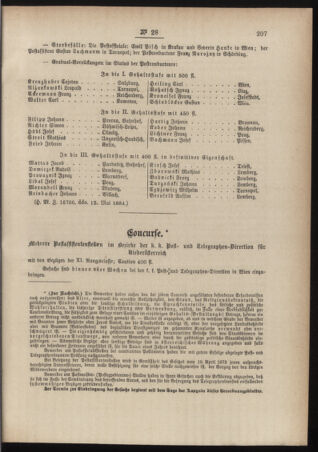 Post- und Telegraphen-Verordnungsblatt für das Verwaltungsgebiet des K.-K. Handelsministeriums 18840528 Seite: 7