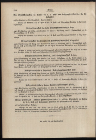 Post- und Telegraphen-Verordnungsblatt für das Verwaltungsgebiet des K.-K. Handelsministeriums 18840528 Seite: 8