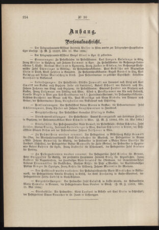 Post- und Telegraphen-Verordnungsblatt für das Verwaltungsgebiet des K.-K. Handelsministeriums 18840531 Seite: 2