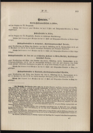 Post- und Telegraphen-Verordnungsblatt für das Verwaltungsgebiet des K.-K. Handelsministeriums 18840531 Seite: 3